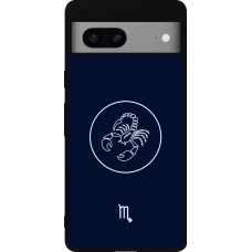 Coque Google Pixel 7a - Silicone rigide noir Astrologie Scorpion
