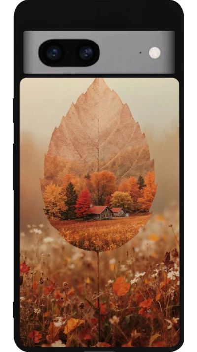Coque Google Pixel 7a - Silicone rigide noir Autumn 26 Autumn leaf