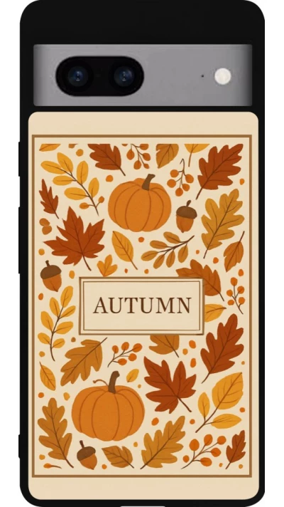 Coque Google Pixel 7a - Silicone rigide noir Autumn 26 Hello autumn