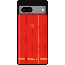 Google Pixel 7a Case Hülle - Silikon schwarz Spanien 2026 personalisierbares Fussballtrikot