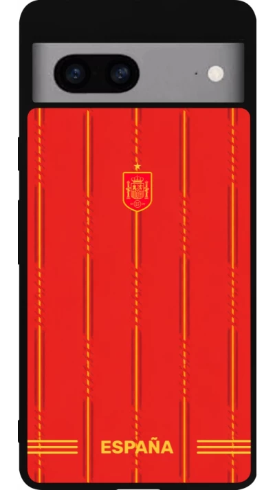 Google Pixel 7a Case Hülle - Silikon schwarz Spanien 2026 personalisierbares Fussballtrikot
