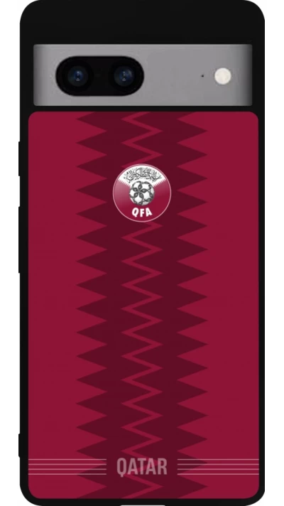 Google Pixel 7a Case Hülle - Silikon schwarz Qatar 2026 personalisierbares Fussballtrikot