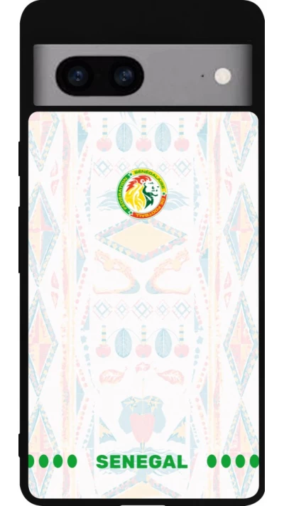 Google Pixel 7a Case Hülle - Silikon schwarz Senegal 2026 personalisierbares Fussballtrikot