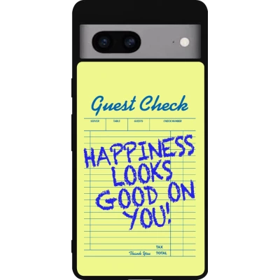 Coque Google Pixel 7a - Silicone rigide noir Guest check 2026