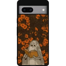 Google Pixel 7a Case Hülle - Silikon schwarz Halloween 2026 Ghost reading