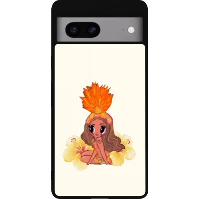 Coque Google Pixel 7a - Silicone rigide noir Karol G Tropicoqueta