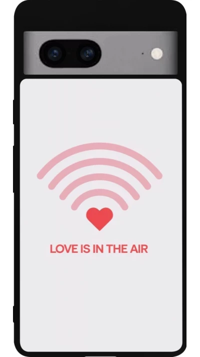 Google Pixel 7a Case Hülle - Silikon schwarz Saint Valentines Day 26 Love is in the air