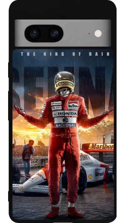Google Pixel 7a Case Hülle - Silikon schwarz Senna The King of Rain