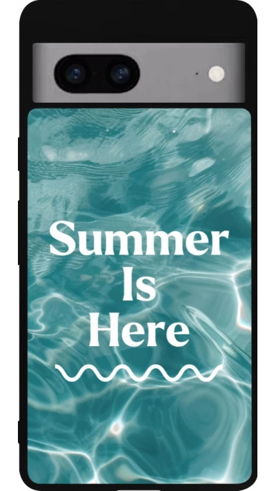 Coque Google Pixel 7a - Silicone rigide noir Summer 2025 Summer is here