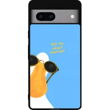 Coque Google Pixel 7a - Silicone rigide noir Tell me about yourself Summer 2026