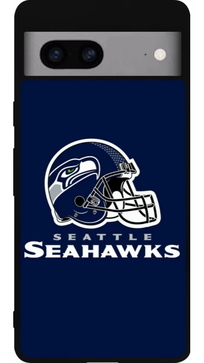 Coque Google Pixel 7a - Silicone rigide noir Super Bowl 26 Seattle 3
