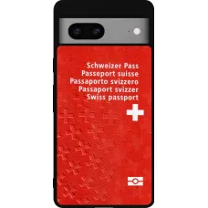 Google Pixel 7a Case Hülle - Silikon schwarz Swiss Passport