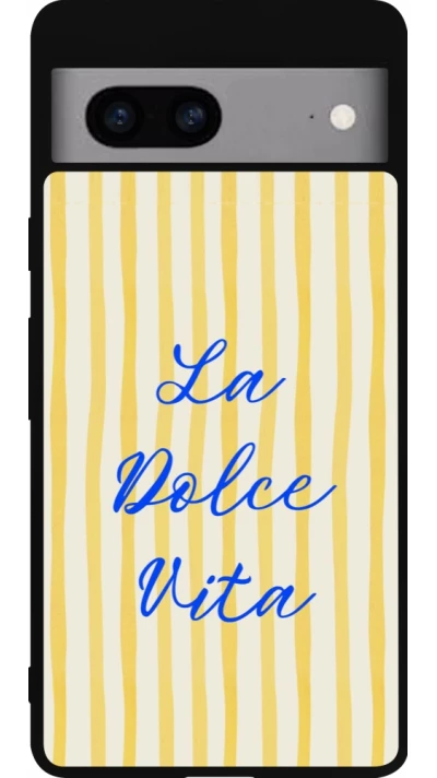 Coque Google Pixel 7a - Silicone rigide noir The good life 2026
