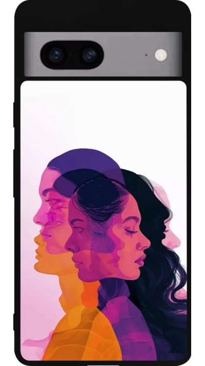 Coque Google Pixel 7a - Silicone rigide noir Womens day 2026 10