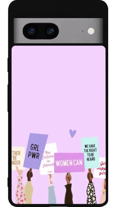 Coque Google Pixel 7a - Silicone rigide noir Womens day 2026 9