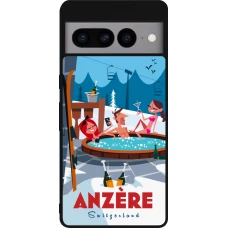 Coque Google Pixel 7 Pro - Silicone rigide noir Anzère Mountain Jacuzzi