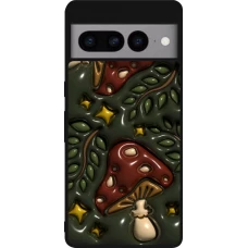 Coque Google Pixel 7 Pro - Silicone rigide noir Autumn 26 3D mushrooms