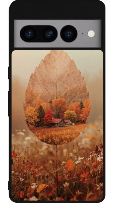 Coque Google Pixel 7 Pro - Silicone rigide noir Autumn 26 Autumn leaf