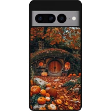 Coque Google Pixel 7 Pro - Silicone rigide noir Autumn 26 Hobbit house
