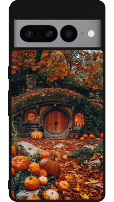 Coque Google Pixel 7 Pro - Silicone rigide noir Autumn 26 Hobbit house