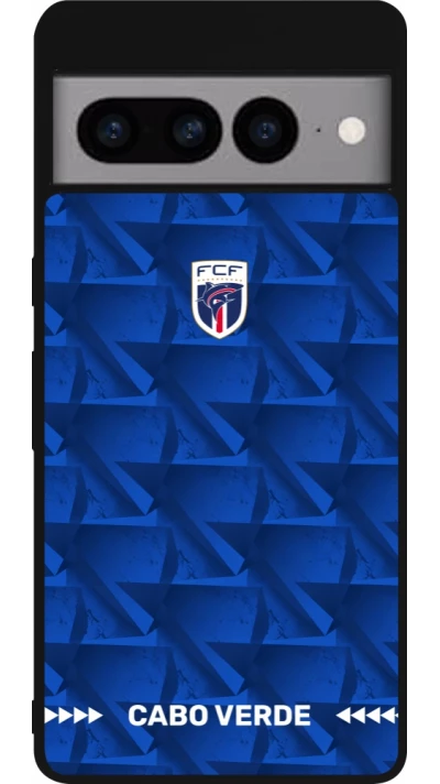 Google Pixel 7 Pro Case Hülle - Silikon schwarz Kap Verde 2026 personalisierbares Fussballtrikot