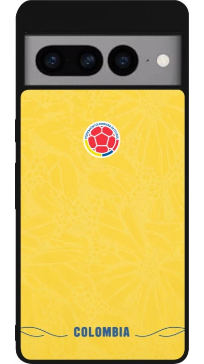 Google Pixel 7 Pro Case Hülle - Silikon schwarz Kolumbien 2026 personalisierbares Fussballtrikot