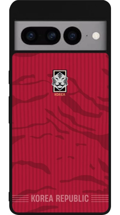 Google Pixel 7 Pro Case Hülle - Silikon schwarz Südkorea 2026 personalisierbares Fussballtrikot