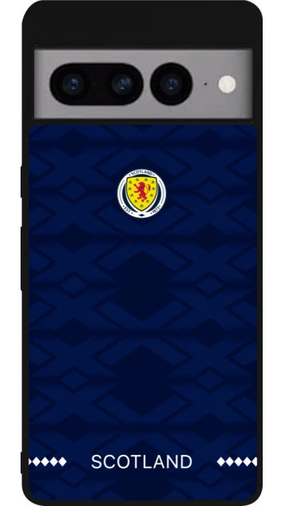 Google Pixel 7 Pro Case Hülle - Silikon schwarz Schottland 2026 personalisierbares Fussballtrikot