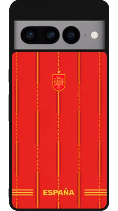 Google Pixel 7 Pro Case Hülle - Silikon schwarz Spanien 2026 personalisierbares Fussballtrikot