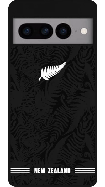 Google Pixel 7 Pro Case Hülle - Silikon schwarz Neuseeland 2026 personalisierbares Fussballtrikot