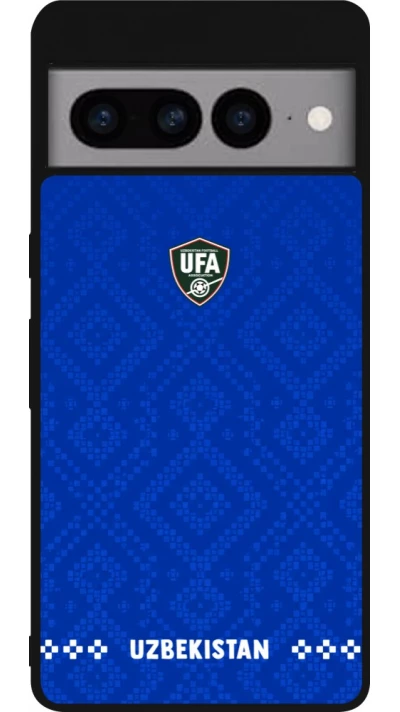 Google Pixel 7 Pro Case Hülle - Silikon schwarz Usbekistan 2026 personalisierbares Fussballtrikot
