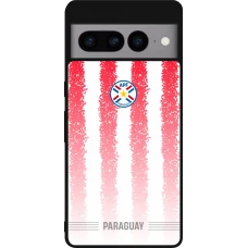 Google Pixel 7 Pro Case Hülle - Silikon schwarz Paraguay 2026 personalisierbares Fussballtrikot