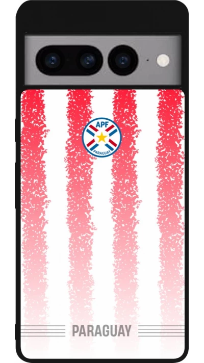 Google Pixel 7 Pro Case Hülle - Silikon schwarz Paraguay 2026 personalisierbares Fussballtrikot