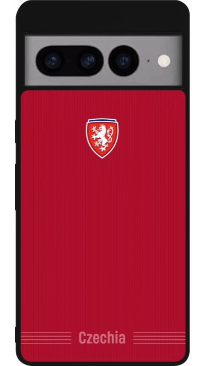 Google Pixel 7 Pro Case Hülle - Silikon schwarz Tschechische Republik 2026 personalisierbares Fussballtrikot