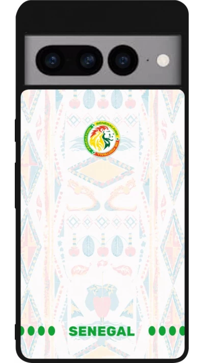 Google Pixel 7 Pro Case Hülle - Silikon schwarz Senegal 2026 personalisierbares Fussballtrikot