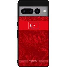 Google Pixel 7 Pro Case Hülle - Silikon schwarz Türkei 2026 personalisierbares Fussballtrikot
