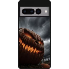Coque Google Pixel 7 Pro - Silicone rigide noir Halloween 2026 The Wicked Pumpkin