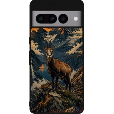 Coque Google Pixel 7 Pro - Silicone rigide noir Linocut Chamois