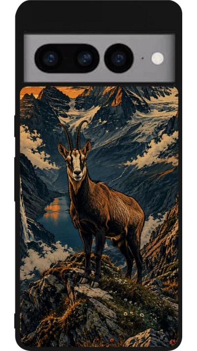Coque Google Pixel 7 Pro - Silicone rigide noir Linocut Chamois
