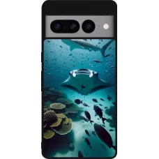 Google Pixel 7 Pro Case Hülle - Silikon schwarz Manta Lagune Reinigung