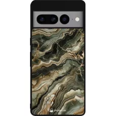 Google Pixel 7 Pro Case Hülle - Silikon schwarz Oliv Marmor