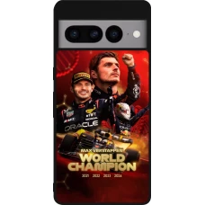 Google Pixel 7 Pro Case Hülle - Silikon schwarz Max Verstappen Champion 2023
