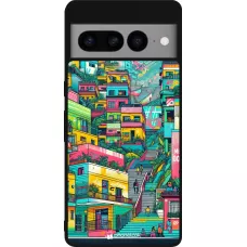 Google Pixel 7 Pro Case Hülle - Silikon schwarz Medellin Comuna 13 Kunst