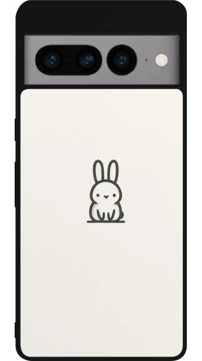 Google Pixel 7 Pro Case Hülle - Silikon schwarz Minimal Häschen Süße