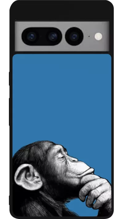 Google Pixel 7 Pro Case Hülle - Silikon schwarz Monkey Pop Art