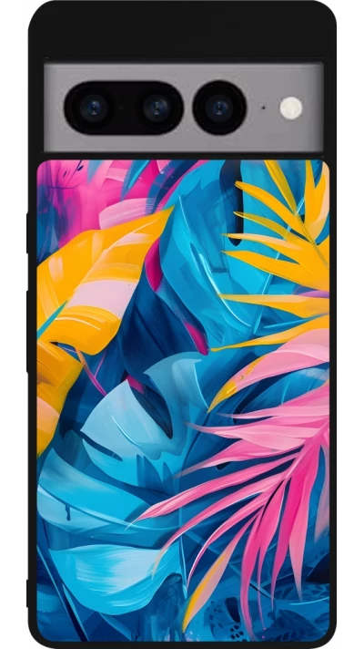 Google Pixel 7 Pro Case Hülle - Silikon schwarz Palms Blue