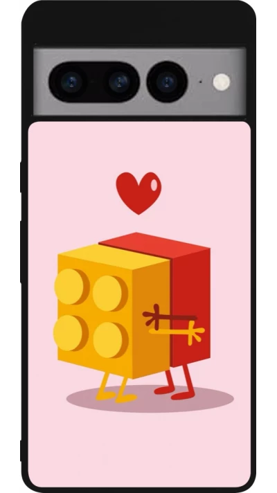 Coque Google Pixel 7 Pro - Silicone rigide noir Saint Valentines Day 26 Puzzle