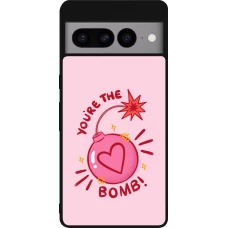 Coque Google Pixel 7 Pro - Silicone rigide noir Saint Valentines Day 26 You are the bomb