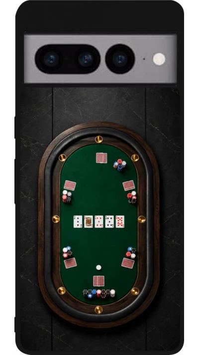 Coque Google Pixel 7 Pro - Silicone rigide noir Sports 2026 Poker