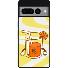 Coque Google Pixel 7 Pro - Silicone rigide noir Summer drink 2026
